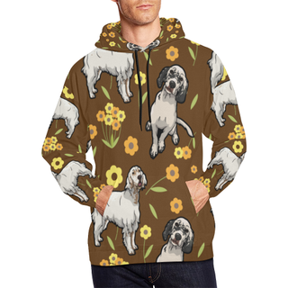 English Setter Flower All Over Print Hoodie for Men (USA Size) (Model H13) - TeeAmazing