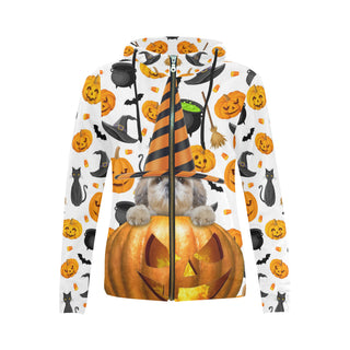 Shih Tzu Halloween V2 All Over Print Full Zip Hoodie for Women - TeeAmazing