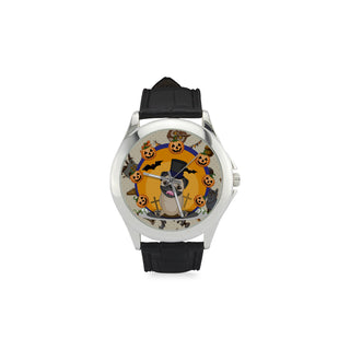 Pug Halloween Women's Classic Leather Strap Watch - TeeAmazing