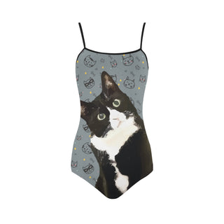 Tuxedo Cat Strap Swimsuit - TeeAmazing