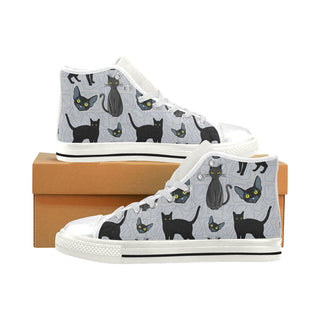 Bombay cat White Men’s Classic High Top Canvas Shoes - TeeAmazing