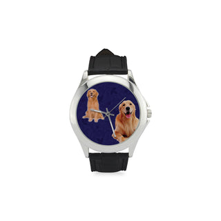 Golden Retriever Lover Women's Classic Leather Strap Watch - TeeAmazing