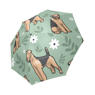 Airedale Terrier Flower Foldable Umbrella - TeeAmazing