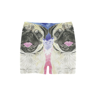 Pug Water Colour No.1 Briseis Skinny Shorts - TeeAmazing