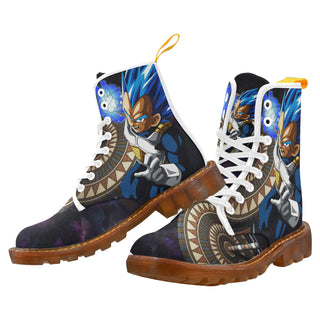 Vegeta SSGSS DBZ White Boots For Men - TeeAmazing