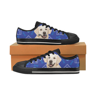 Labrador Retriever Black Men's Classic Canvas Shoes/Large Size - TeeAmazing