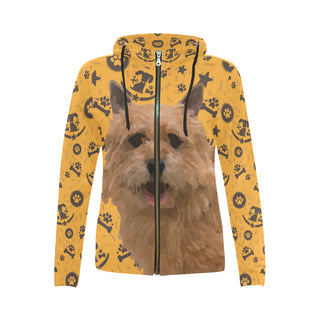Norwich Terrier Dog All Over Print Full Zip Hoodie for Women - TeeAmazing