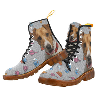 Jack Russell Terrier Black Boots For Men - TeeAmazing