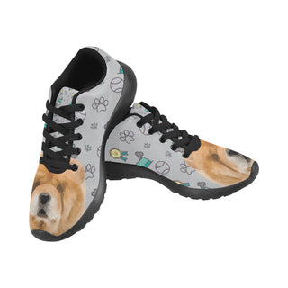 Chow Chow Dog Black Sneakers for Men - TeeAmazing