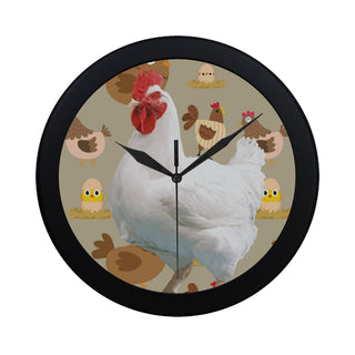 Chicken Lover Black Circular Plastic Wall clock - TeeAmazing
