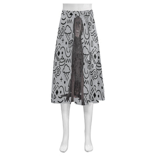 Curly Coated Retriever Mnemosyne Women's Crepe Skirt (Model D16) - TeeAmazing