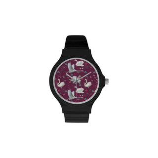 Swan Unisex Round Plastic Watch - TeeAmazing