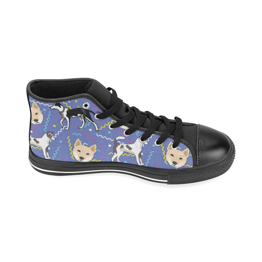 Canaan Dog Black High Top Canvas Shoes for Kid - TeeAmazing