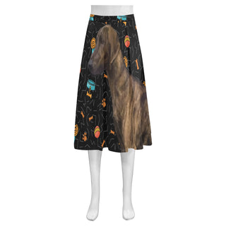 Plott Hound Dog Mnemosyne Women's Crepe Skirt (Model D16) - TeeAmazing