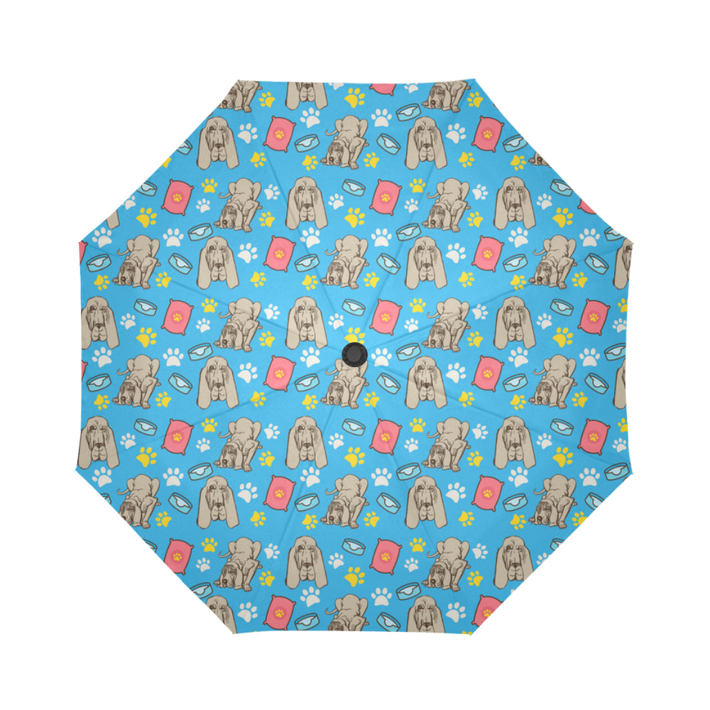 Bloodhound Pattern Auto-Foldable Umbrella - TeeAmazing