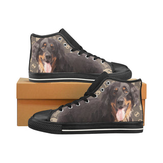 Hovawart Dog Black Men’s Classic High Top Canvas Shoes /Large Size - TeeAmazing