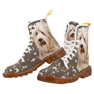 Havanese Dog White Boots For Men - TeeAmazing