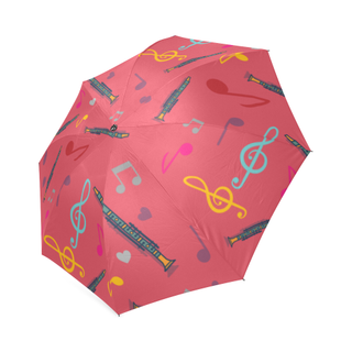 Clarinet Pattern Foldable Umbrella - TeeAmazing