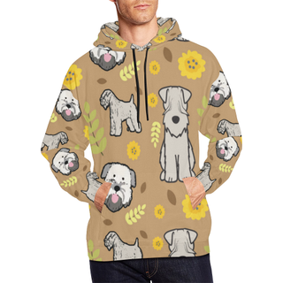 Soft Coated Wheaten Terrier Flower All Over Print Hoodie for Men (USA Size) (Model H13) - TeeAmazing