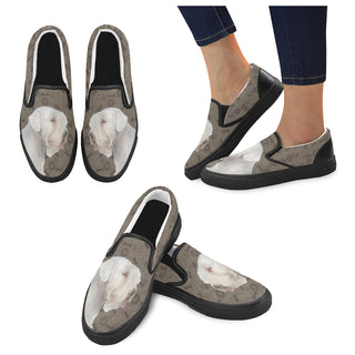 Sealyham Terrier Dog Black Women's Slip-on Canvas Shoes - TeeAmazing