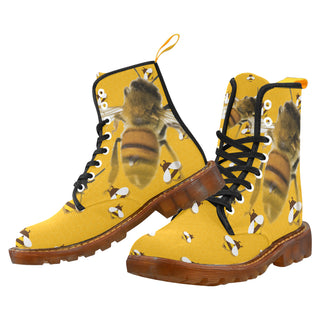 Bee Lover Black Boots For Men - TeeAmazing
