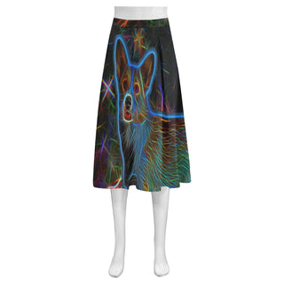 Corgi Glow Design 1 Mnemosyne Women's Crepe Skirt (Model D16) - TeeAmazing