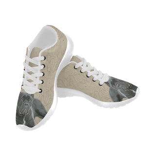 Cane Corso Lover White Sneakers for Women - TeeAmazing
