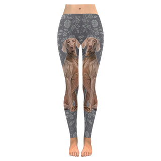 Weimaraner Lover Low Rise Leggings (Invisible Stitch) (Model L05) - TeeAmazing