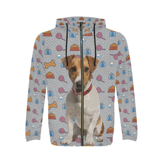 Jack Russell Terrier All Over Print Full Zip Hoodie for Men - TeeAmazing