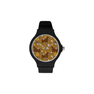 Eurasier Flower Unisex Round Plastic Watch(Model 302) - TeeAmazing