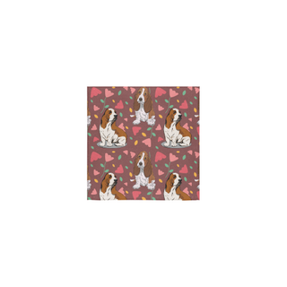 Basset Hound Flower Square Towel 13“x13” - TeeAmazing
