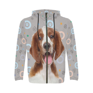 Welsh Springer Spaniel Dog All Over Print Full Zip Hoodie for Men - TeeAmazing