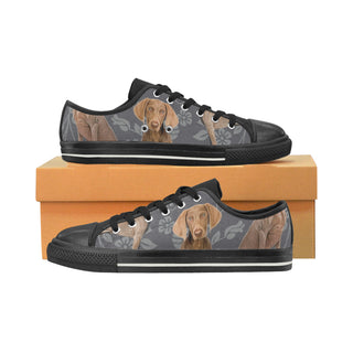 Weimaraner Lover Black Canvas Women's Shoes/Large Size - TeeAmazing