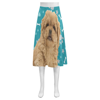 Peekapoo Dog Mnemosyne Women's Crepe Skirt (Model D16) - TeeAmazing