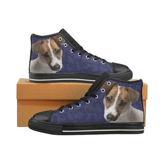 Tenterfield Terrier Dog Black High Top Canvas Women's Shoes/Large Size - TeeAmazing