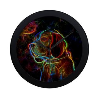 Beagle Glow Design 1 Black Circular Plastic Wall clock - TeeAmazing