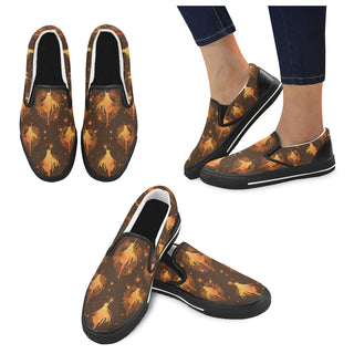 Sailor Venus Black Women's Slip-on Canvas Shoes/Large Size (Model 019) - TeeAmazing
