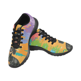 Dachshund Water Colour No.2 Black Sneakers for Men - TeeAmazing