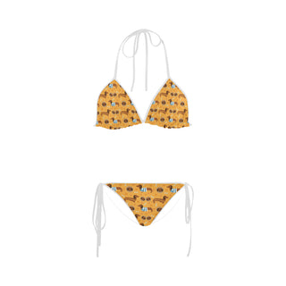 Dachshund Pattern Custom Bikini Swimsuit - TeeAmazing