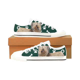 Skye Terrier White Men's Classic Canvas Shoes/Large Size - TeeAmazing