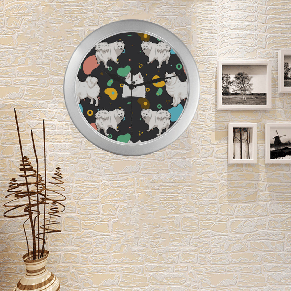 Samoyed Silver Color Wall Clock - TeeAmazing