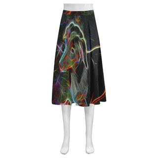 Dachshund Glow Design 1 Mnemosyne Women's Crepe Skirt (Model D16) - TeeAmazing