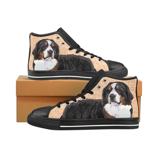 Bernese Mountain Black Men’s Classic High Top Canvas Shoes /Large Size - TeeAmazing