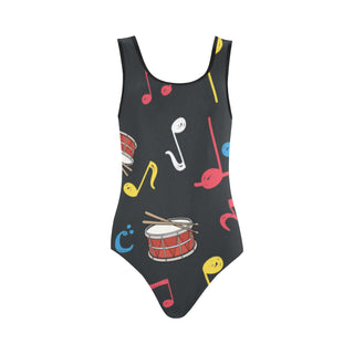 Snare Drum Pattern Vest One Piece Swimsuit - TeeAmazing