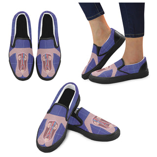 Anatomy Black Women's Slip-on Canvas Shoes - TeeAmazing