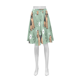 Airedale Terrier Flower Athena Women's Short Skirt - TeeAmazing