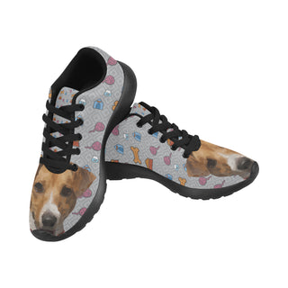 Jack Russell Terrier Black Sneakers for Women - TeeAmazing