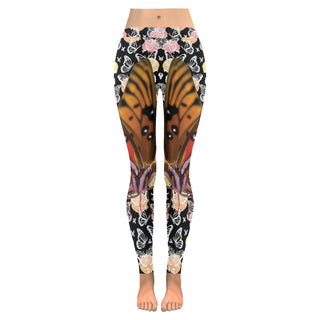 Butterfly Low Rise Leggings (Invisible Stitch) (Model L05) - TeeAmazing