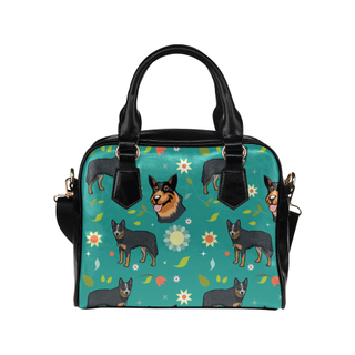 Australian Cattle Dog Flower Shoulder Handbag - TeeAmazing