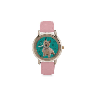 Cairn terrier Women's Rose Gold Leather Strap Watch - TeeAmazing